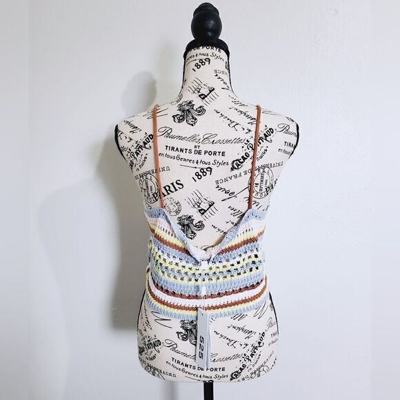 525 America Fauxchet Chevron Striped Colorful Cami Size Medium NWT - Picture 10 of 14